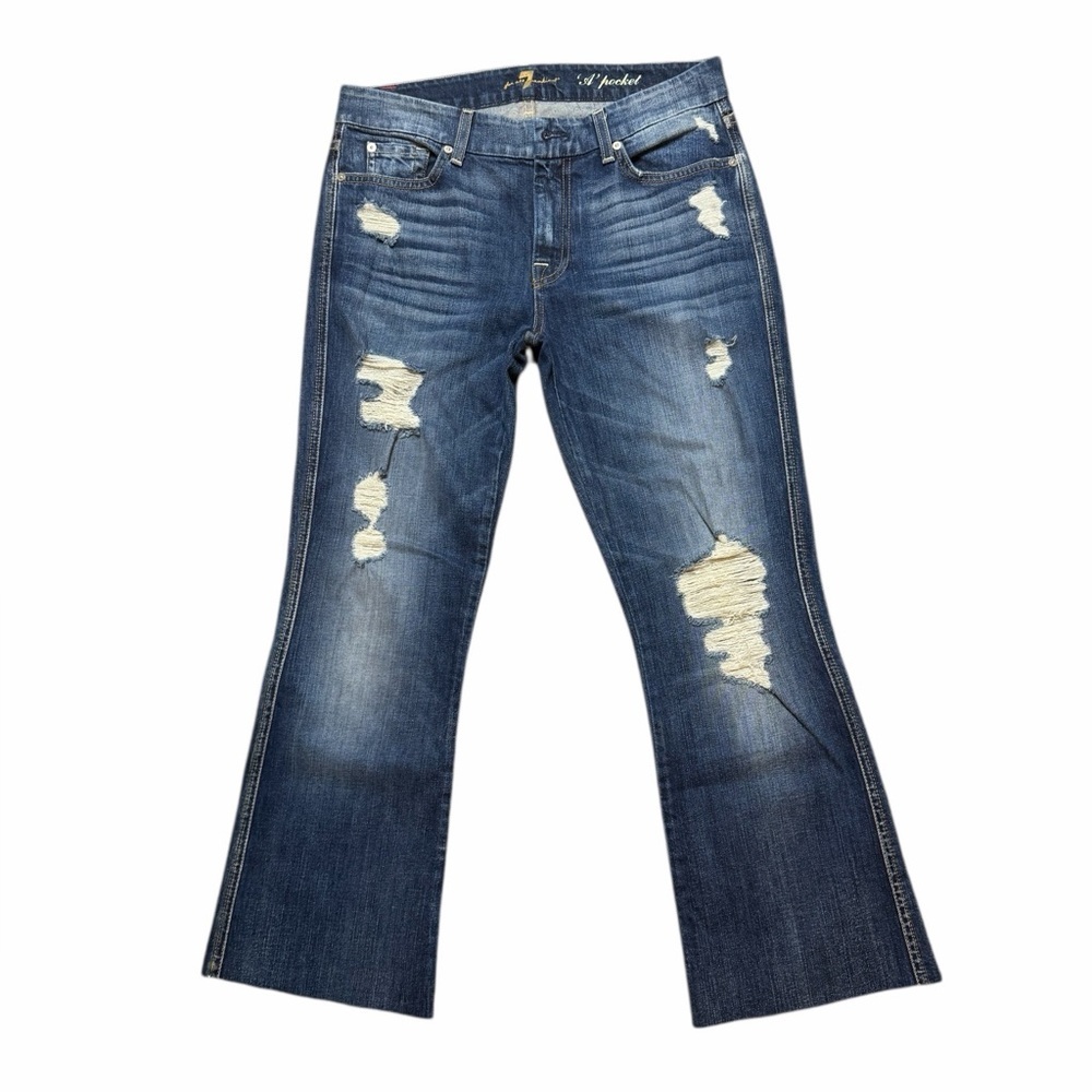 7 For All Mankind Women's "A" Pocket low-rise bootcut jeans Size 29